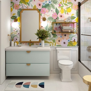 Цветная и яркая ванная комната: как преобразить санузел в Нагорном - nagornoe.mebel54.com | фото