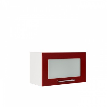 Бруклин ШВГС 600 Шкаф верхний горизонтальный со стеклом (Бетон белый/корпус Белый) в Нагорном - nagornoe.mebel54.com | фото