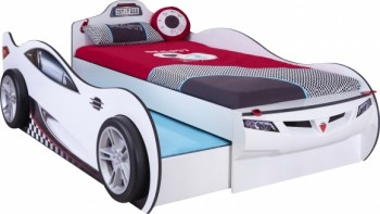 CARBED Кровать-машина Coupe с выдвижной кроватью White 20.03.1310.00 в Нагорном - nagornoe.mebel54.com | фото