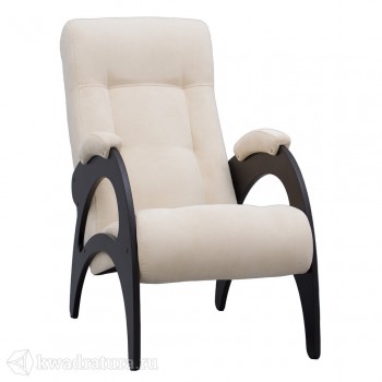 Кресло для отдыха Неаполь Модель 9 без лозы (Венге-эмаль/Ткань Ваниль Verona Vanilla) в Нагорном - nagornoe.mebel54.com | фото