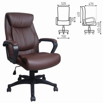 Кресло офисное BRABIX Enter EX-511 (коричневый) в Нагорном - nagornoe.mebel54.com | фото