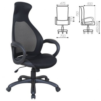 Кресло офисное BRABIX Genesis EX-517 (черное) в Нагорном - nagornoe.mebel54.com | фото