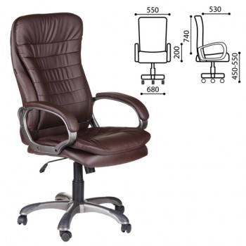 Кресло офисное BRABIX Omega EX-589 (коричневое) в Нагорном - nagornoe.mebel54.com | фото