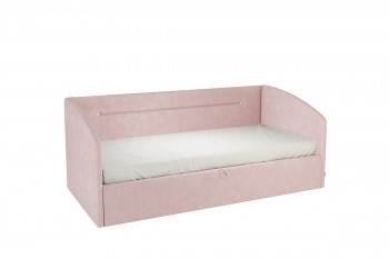 Кровать 0.9 Альба Софа (Нежно-розовый велюр) в Нагорном - nagornoe.mebel54.com | фото