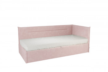 Кровать 0.9 Альба Тахта (Нежно-розовый велюр) в Нагорном - nagornoe.mebel54.com | фото
