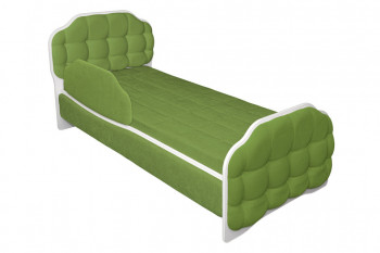 Кровать 190 Атлет Lux 76 Зелёный (мягкий бортик) в Нагорном - nagornoe.mebel54.com | фото