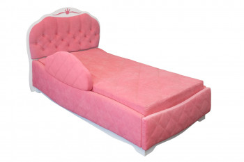 Кровать 190 Гармония Lux 36 Розовый (мягкий бортик) в Нагорном - nagornoe.mebel54.com | фото