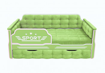 Кровать 190 серии Спорт 1 ящик 81 Фисташка (мягкие боковые накладки) в Нагорном - nagornoe.mebel54.com | фото