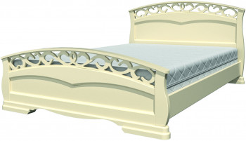 Кровать Грация-1 из массива сосны 900*2000 Слоновая кость в Нагорном - nagornoe.mebel54.com | фото