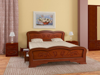 Кровать Карина-8 с ящиками из массива сосны 1600*2000 Орех в Нагорном - nagornoe.mebel54.com | фото
