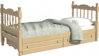 Кровать одинарная Аленка из массива сосны 800*1890 Сосна в Нагорном - nagornoe.mebel54.com | фото