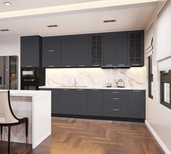 Кухонный гарнитур 1,8м Луксор высокие модули (Клен серый/корпус венге) в Нагорном - nagornoe.mebel54.com | фото