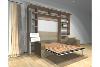 Шкаф-кровать с диваном Каролина в Нагорном - nagornoe.mebel54.com | фото