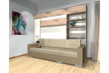 Шкаф-кровать с диваном Каролина в Нагорном - nagornoe.mebel54.com | фото