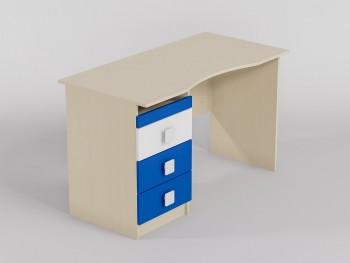 Стол (столешница с выемкой) Скай люкс (Синий/Белый/корпус Клен) в Нагорном - nagornoe.mebel54.com | фото
