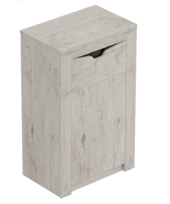 Тумба с дверцей и ящиком Соренто Дуб бонифаций/Кофе структурный матовый в Нагорном - nagornoe.mebel54.com | фото